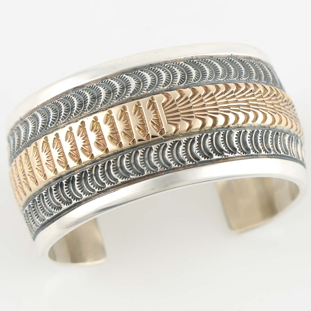 Gold on Silver Cuff