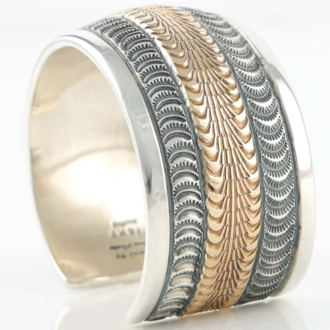Gold on Silver Cuff