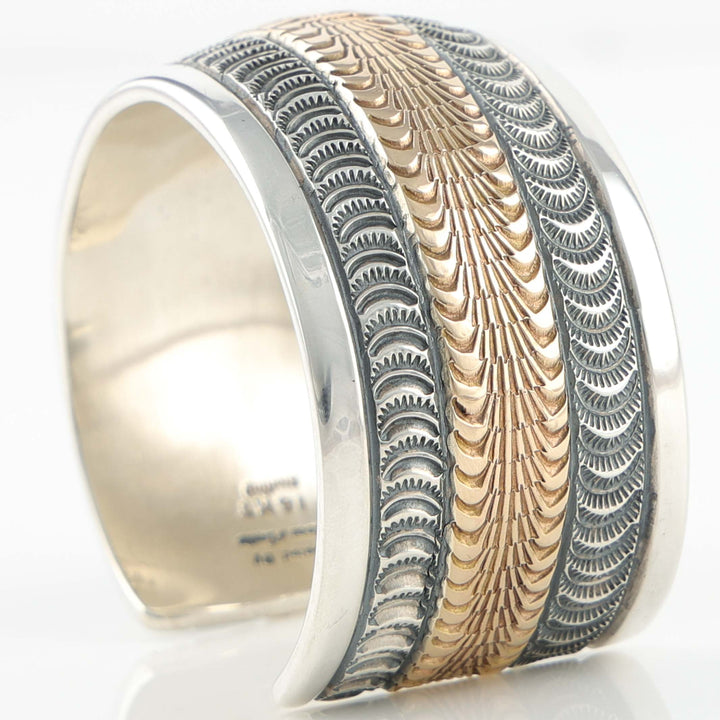 Gold on Silver Cuff