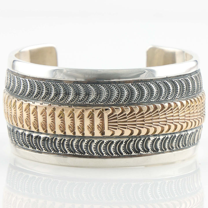 Gold on Silver Cuff