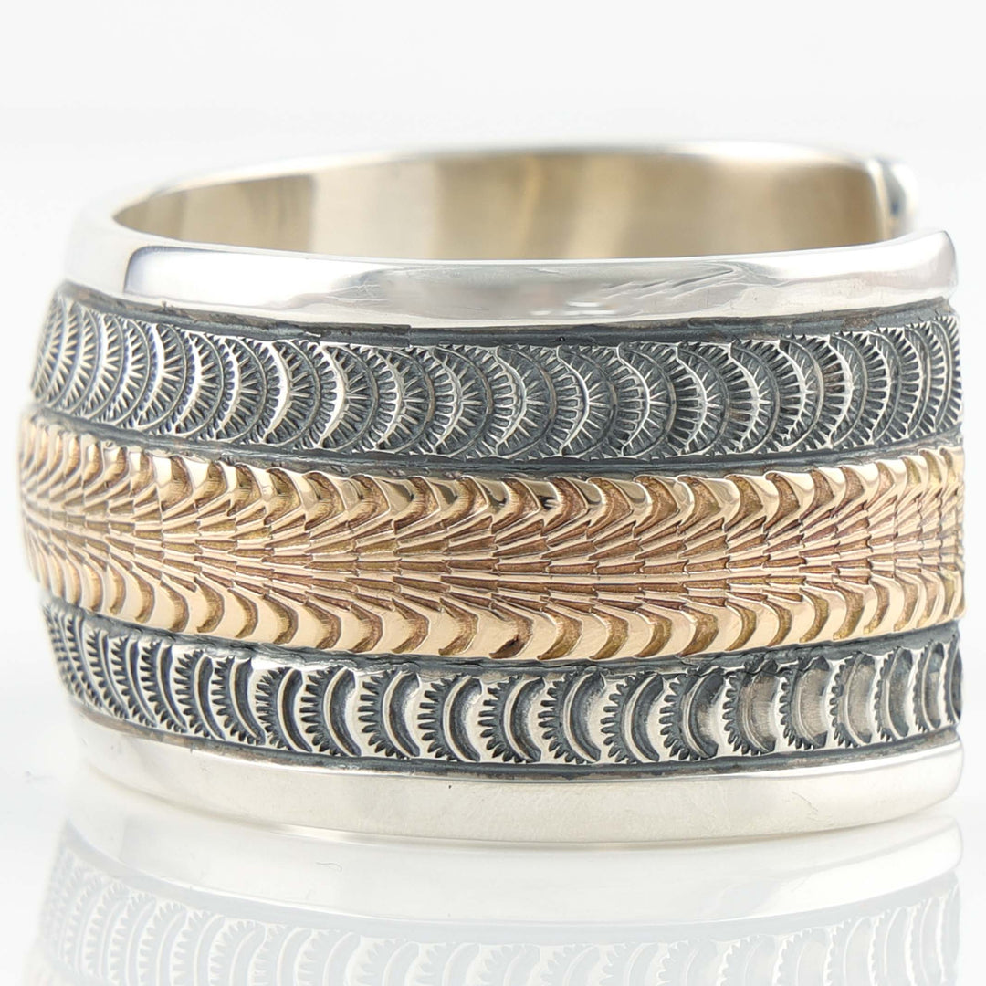 Gold on Silver Cuff