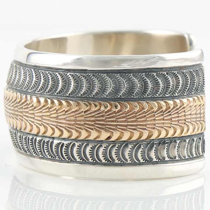 Gold on Silver Cuff