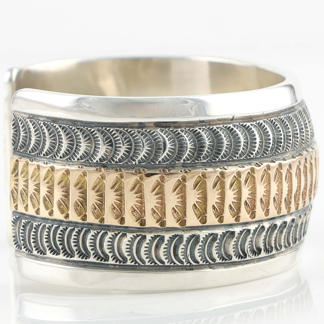 Gold on Silver Cuff