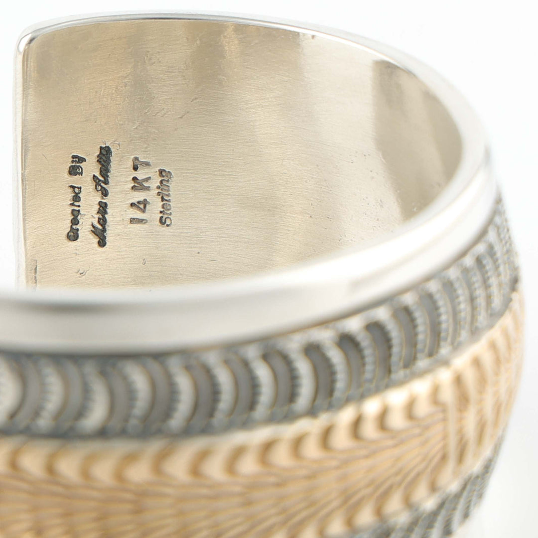 Gold on Silver Cuff