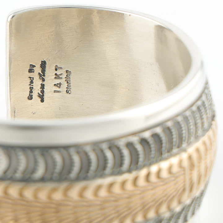 Gold on Silver Cuff