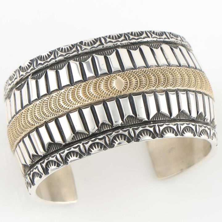 Gold on Silver Cuff