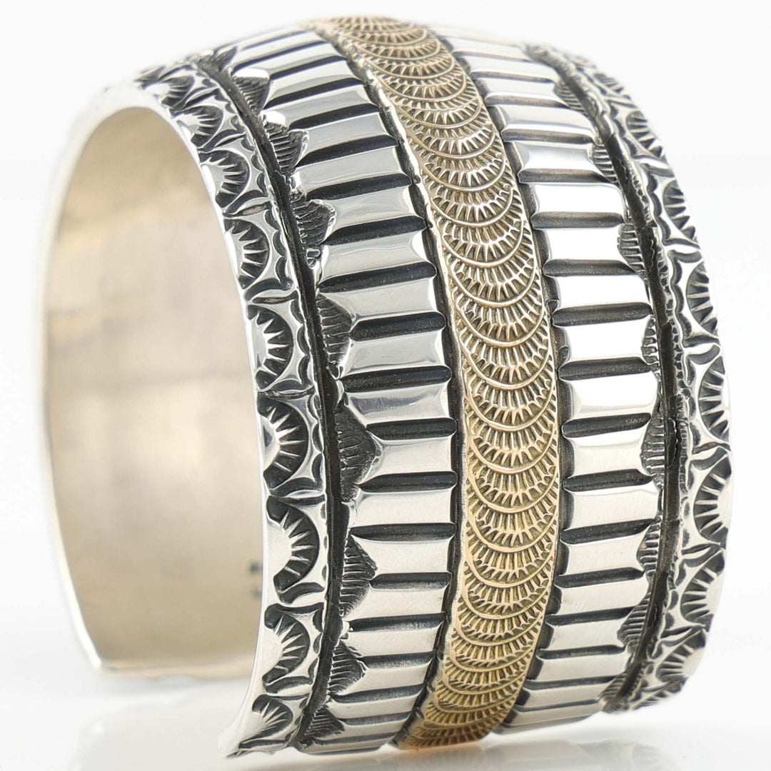 Gold on Silver Cuff