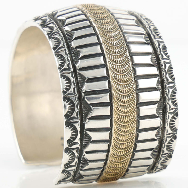Gold on Silver Cuff