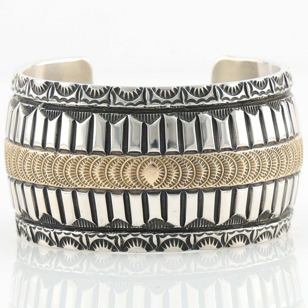 Gold on Silver Cuff