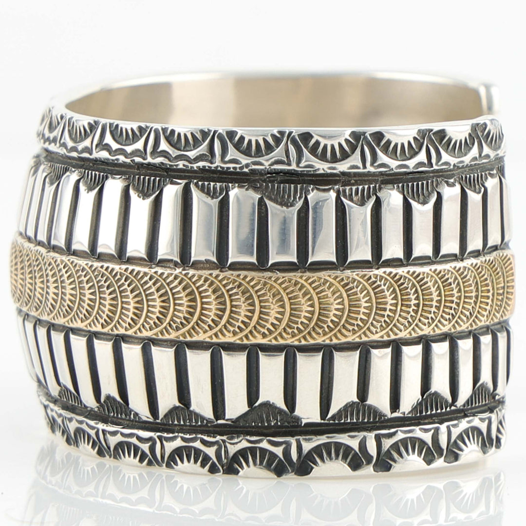 Gold on Silver Cuff