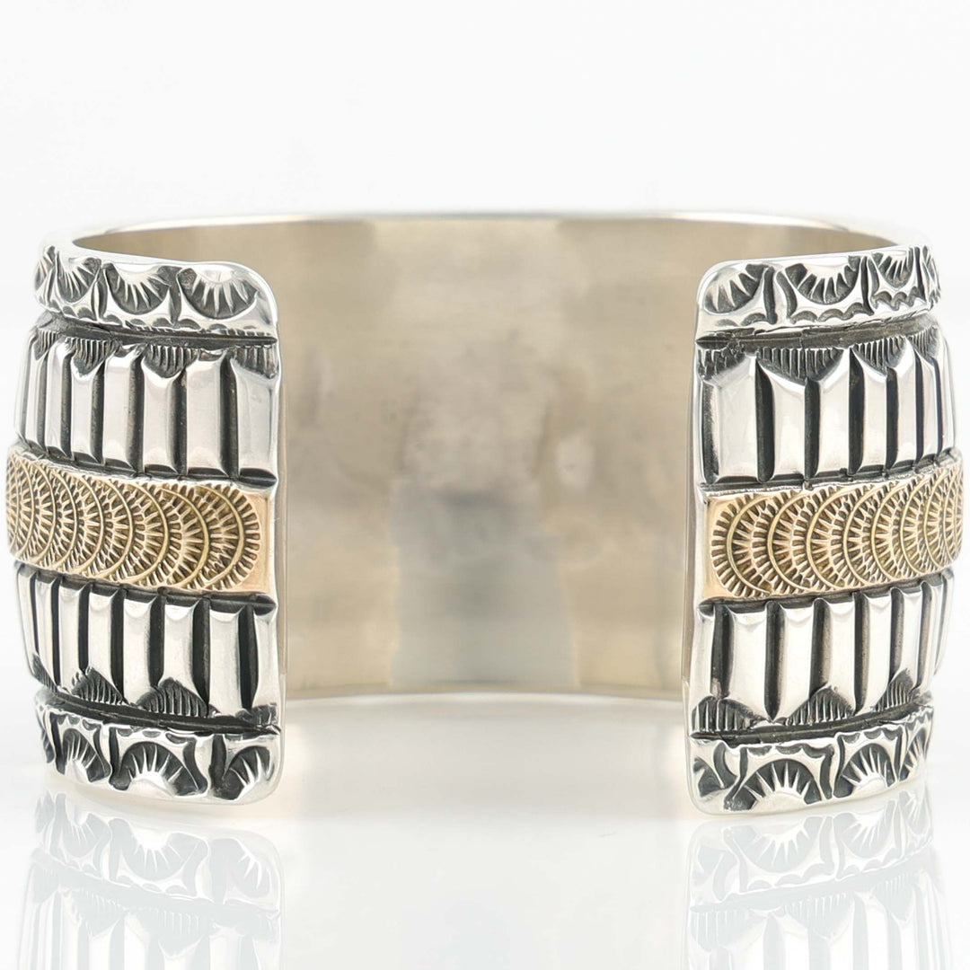 Gold on Silver Cuff