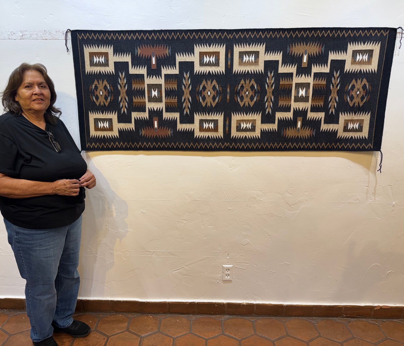 Double Storm Pattern Runner Weaving by Sarah Tisi