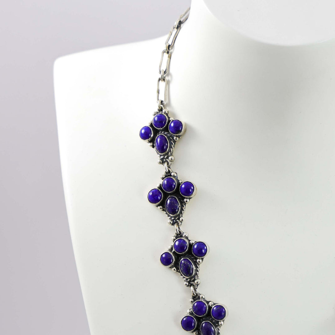 Lapis Squash Blossom Necklace