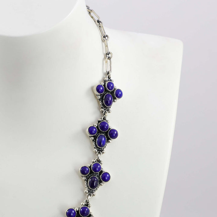 Lapis Squash Blossom Necklace