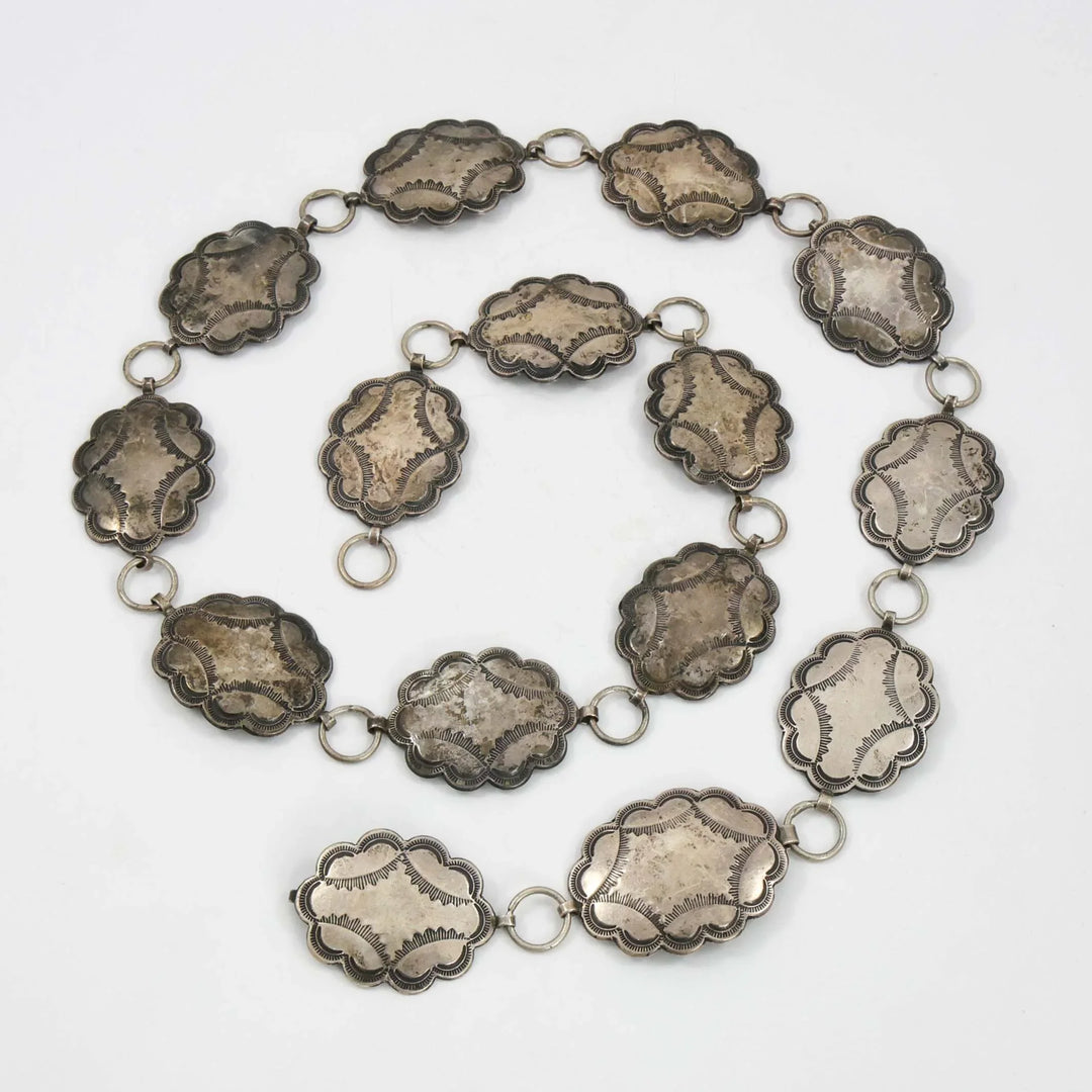 1930s Silver Concho Belt