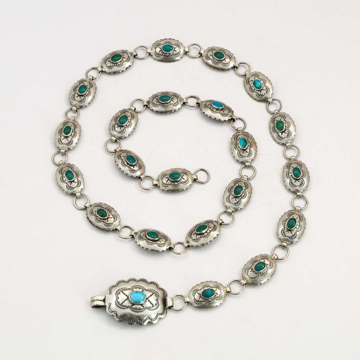1930s Turquoise Concho Belt