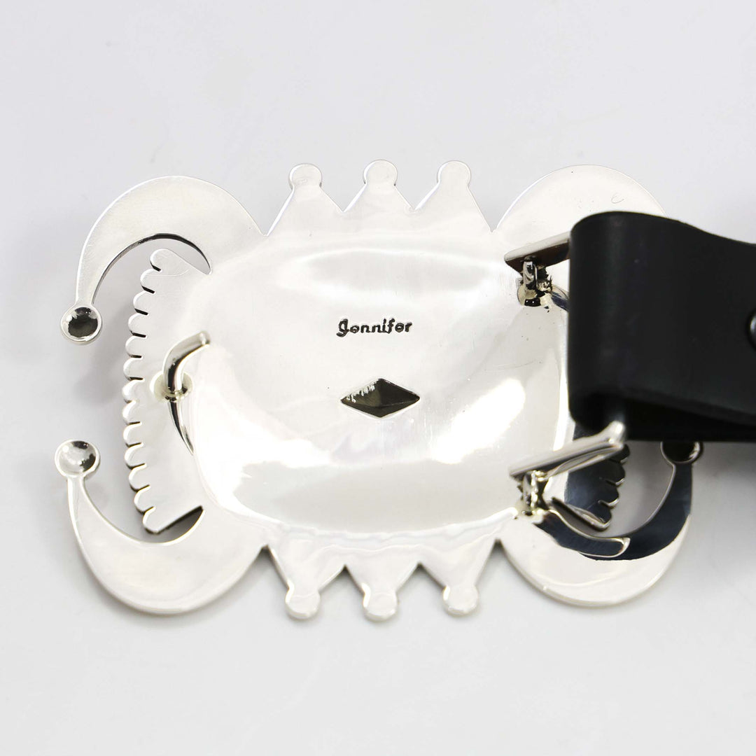 Stamped Silver Concha Belt