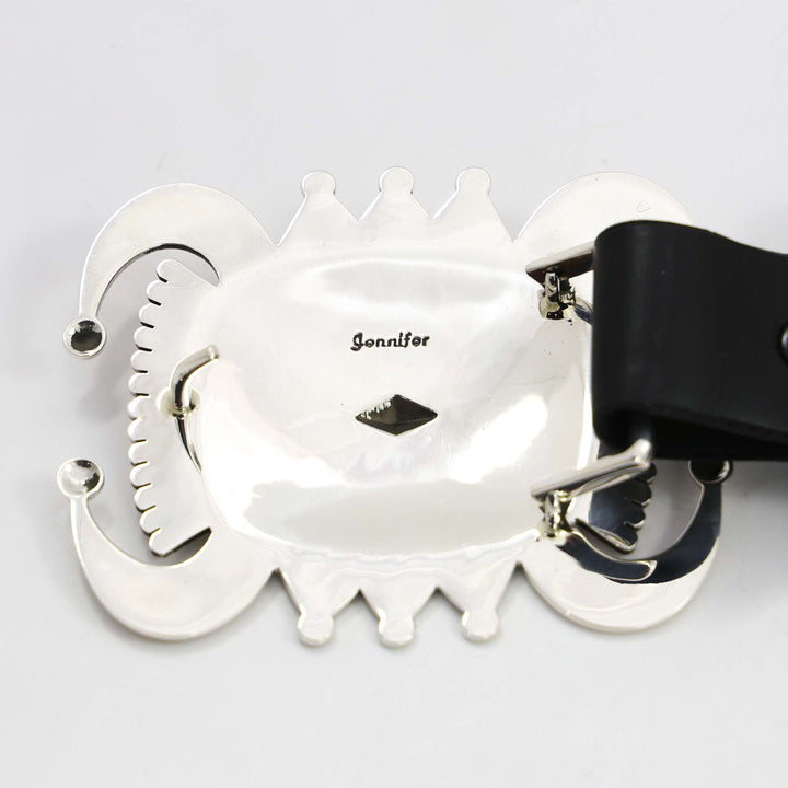 Stamped Silver Concha Belt