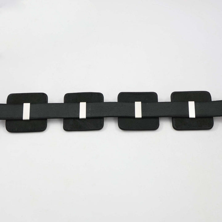 Stamped Silver Concha Belt