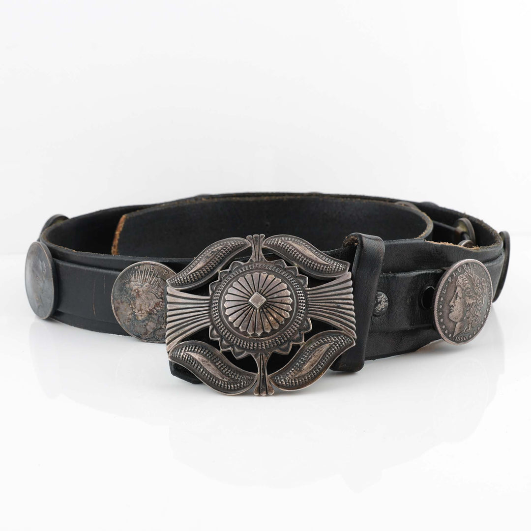 Silver Dollar Concho Belt