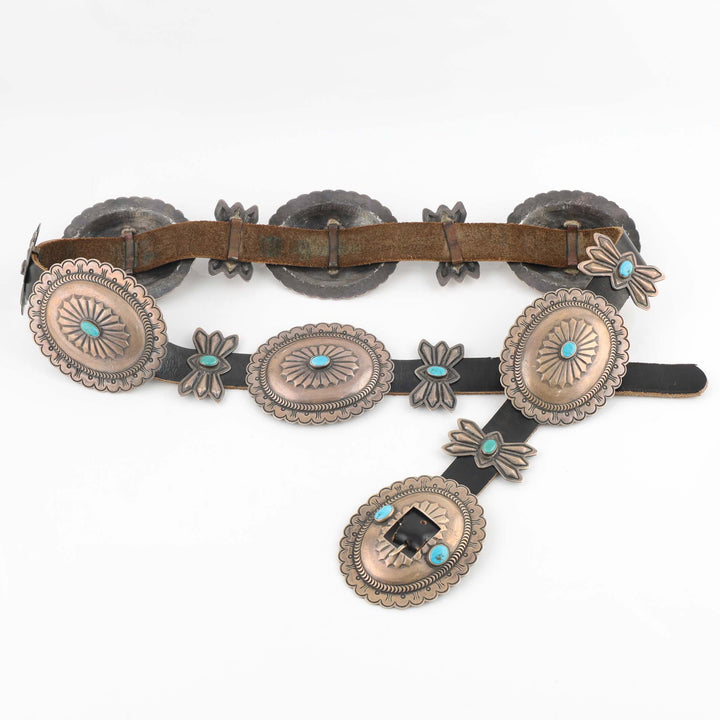 1940s Turquoise Concho Belt