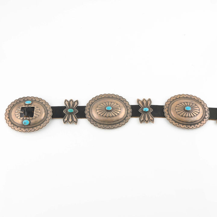 1940s Turquoise Concho Belt