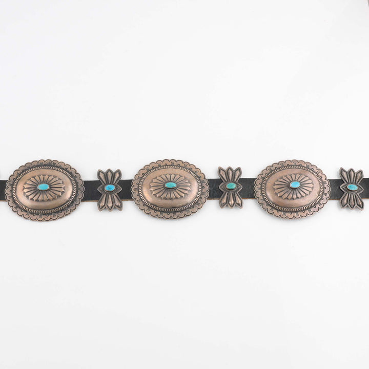 1940s Turquoise Concho Belt