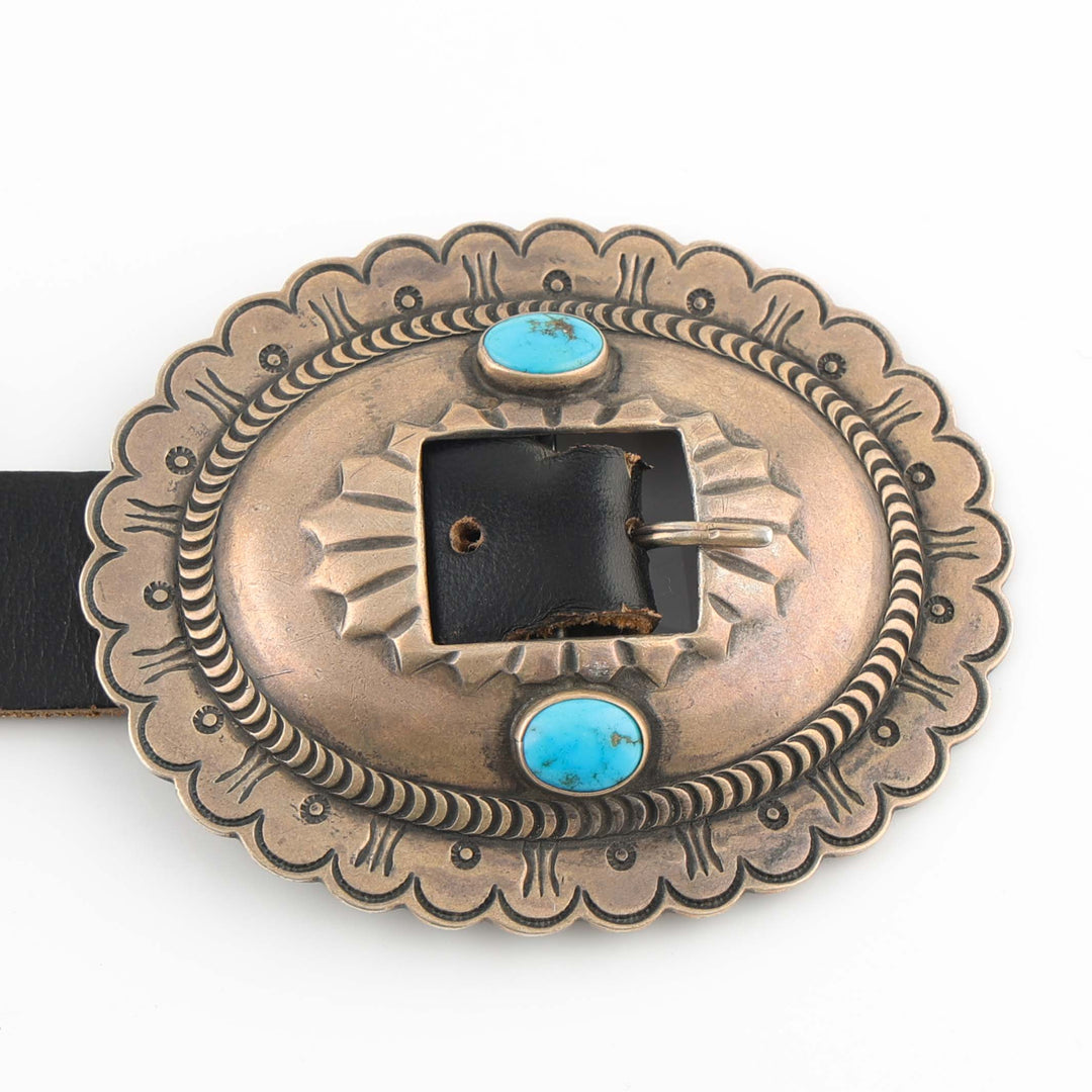 1940s Turquoise Concho Belt