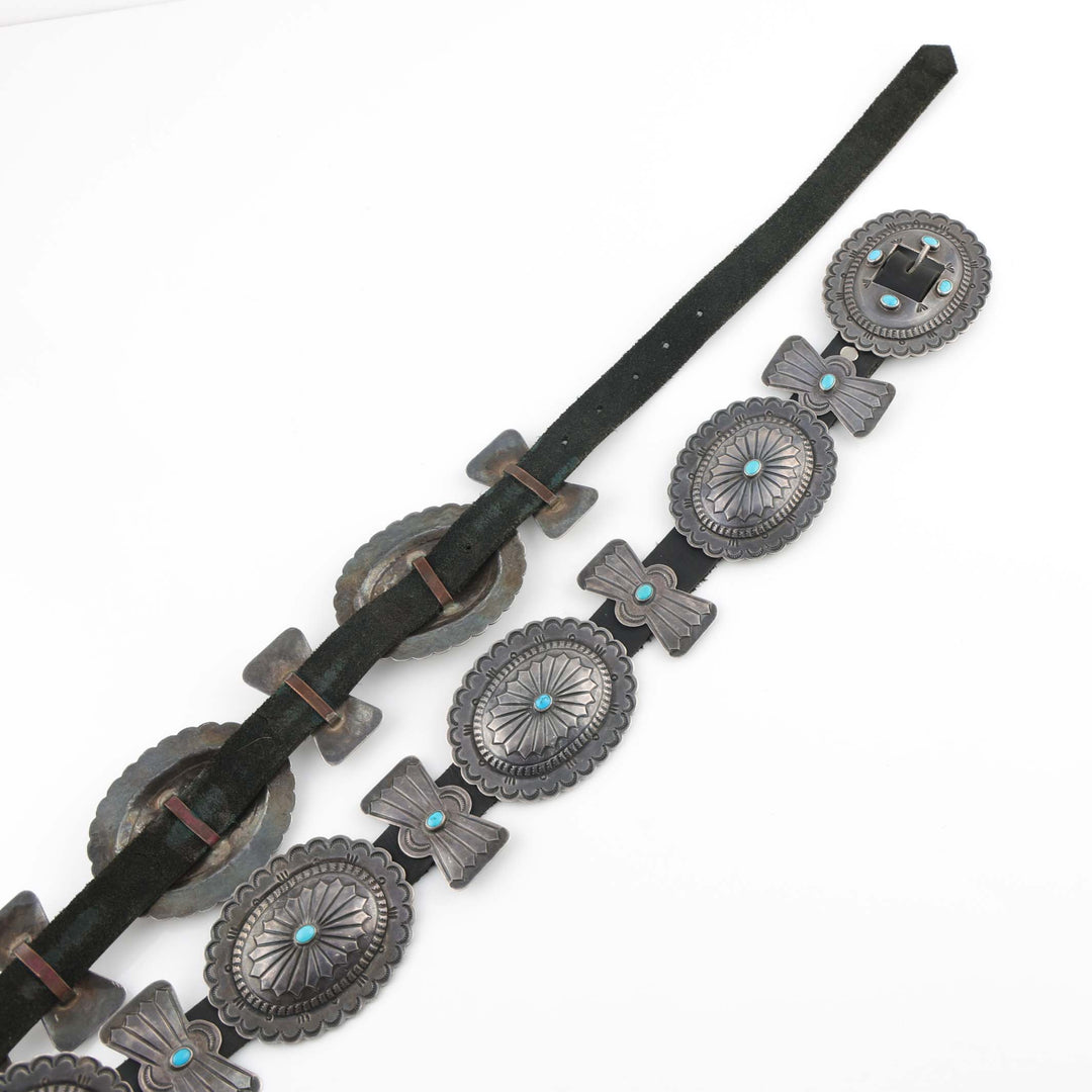 1940s Turquoise Concho Belt