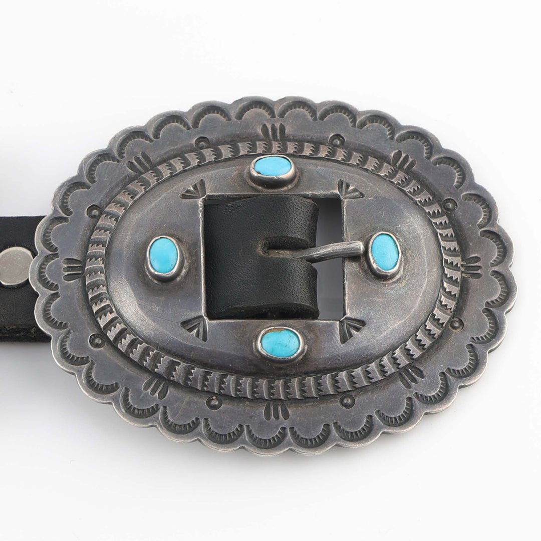 1940s Turquoise Concho Belt