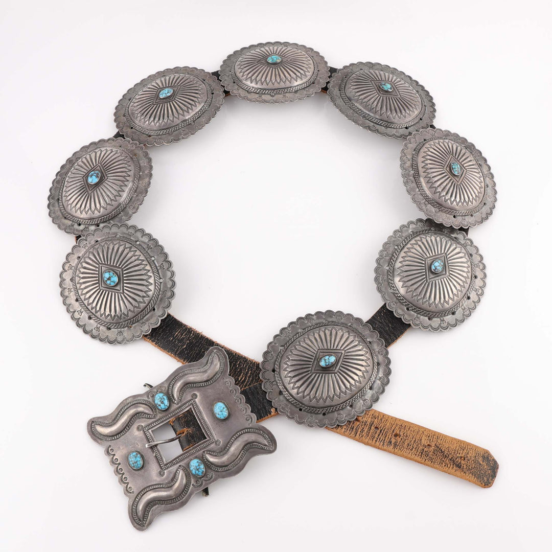 1940s Turquoise Concho Belt