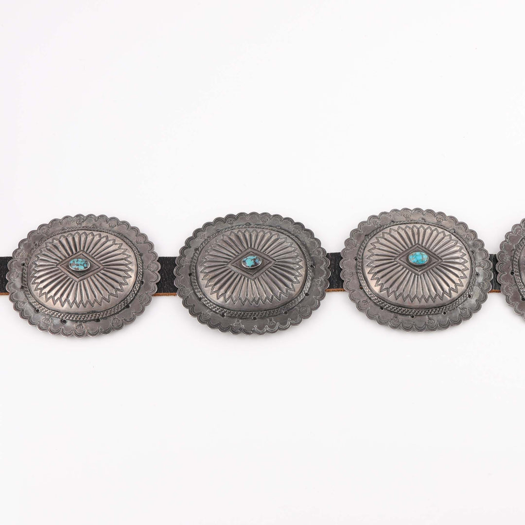1940s Turquoise Concho Belt