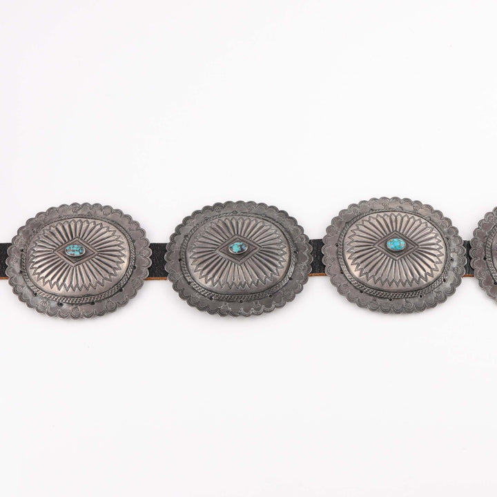 1940s Turquoise Concho Belt
