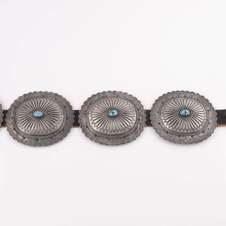 1940s Turquoise Concho Belt