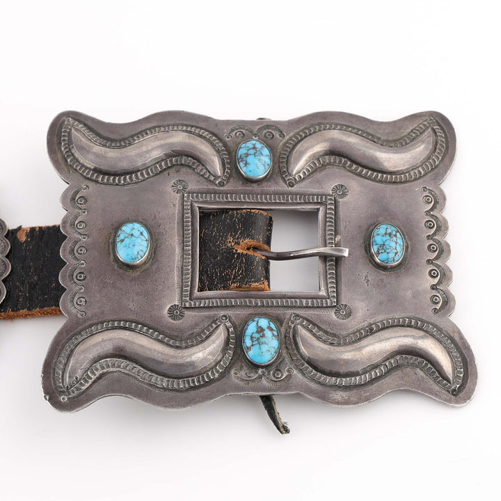1940s Turquoise Concho Belt