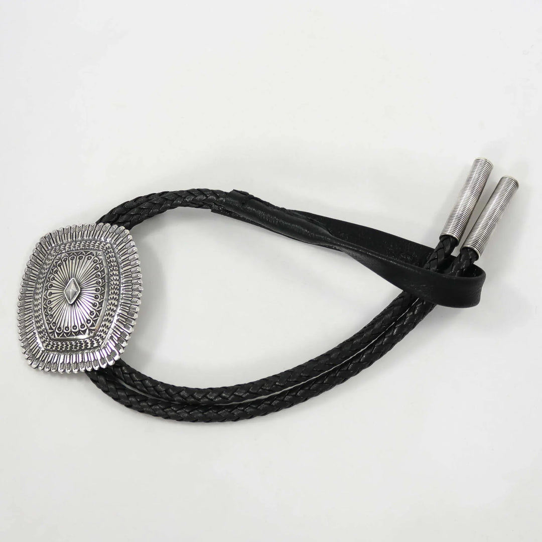 Stamped Silver Bola Tie