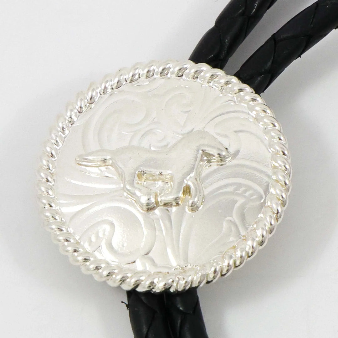 Silver Horse Bola Tie