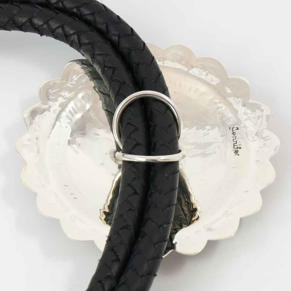 Stamped Silver Bola Tie