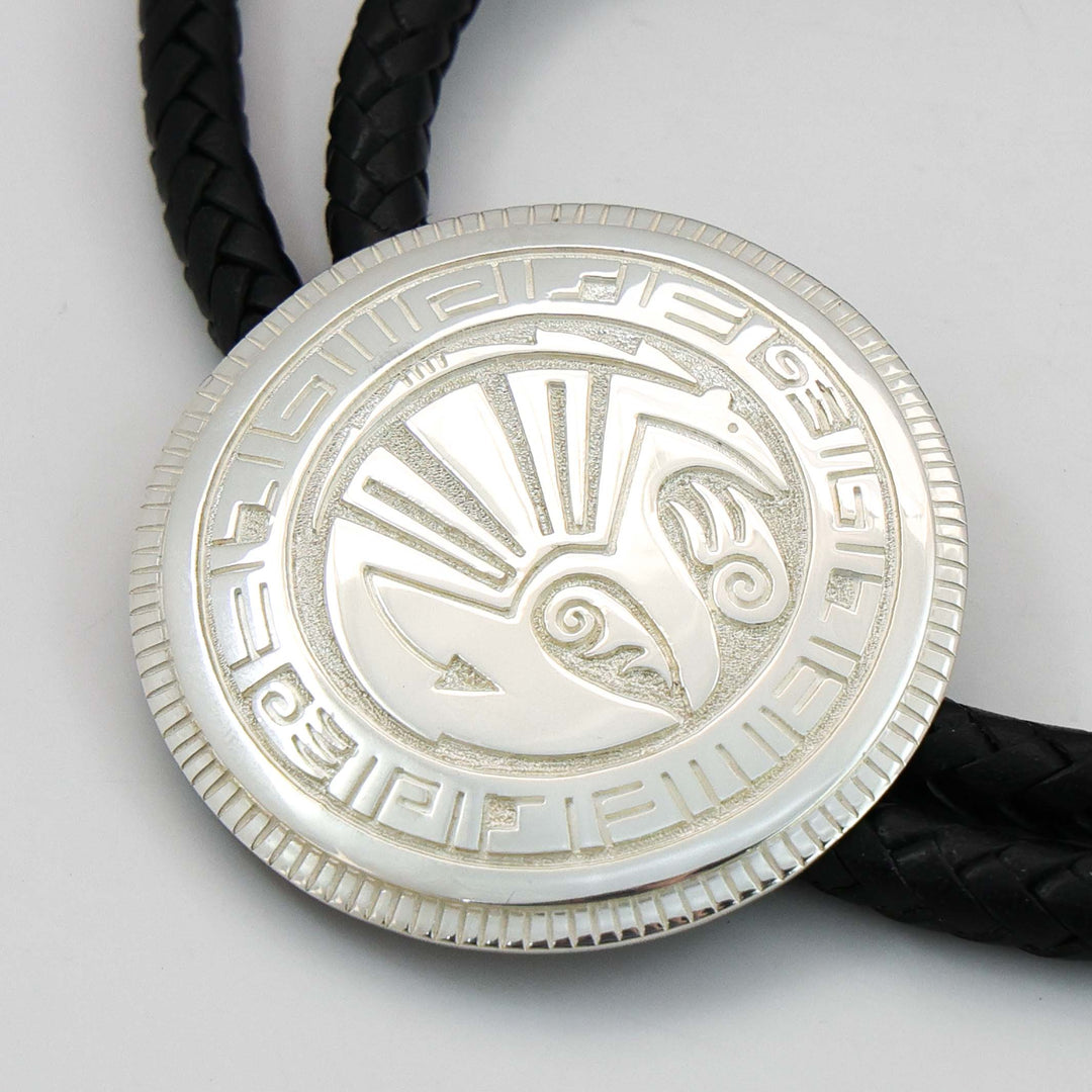 Silver Bear Bola Tie