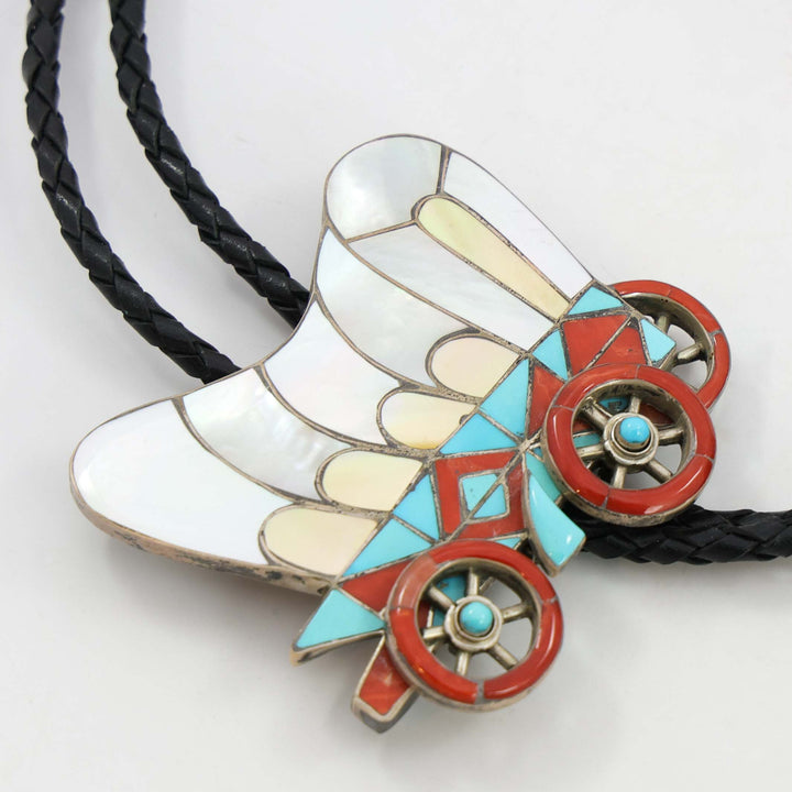 Inlay Wagon Bolo Tie