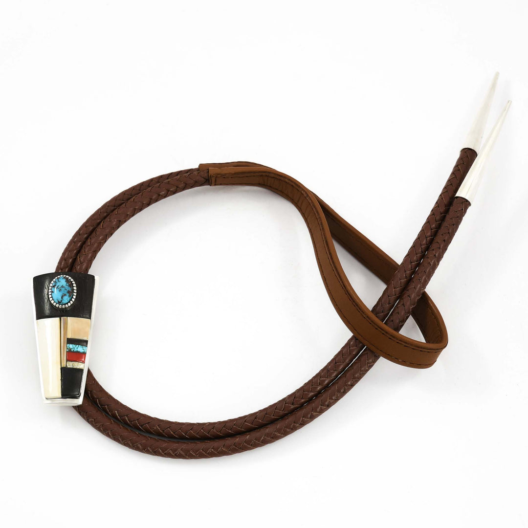 Multi-Stone Inlay Bola Tie