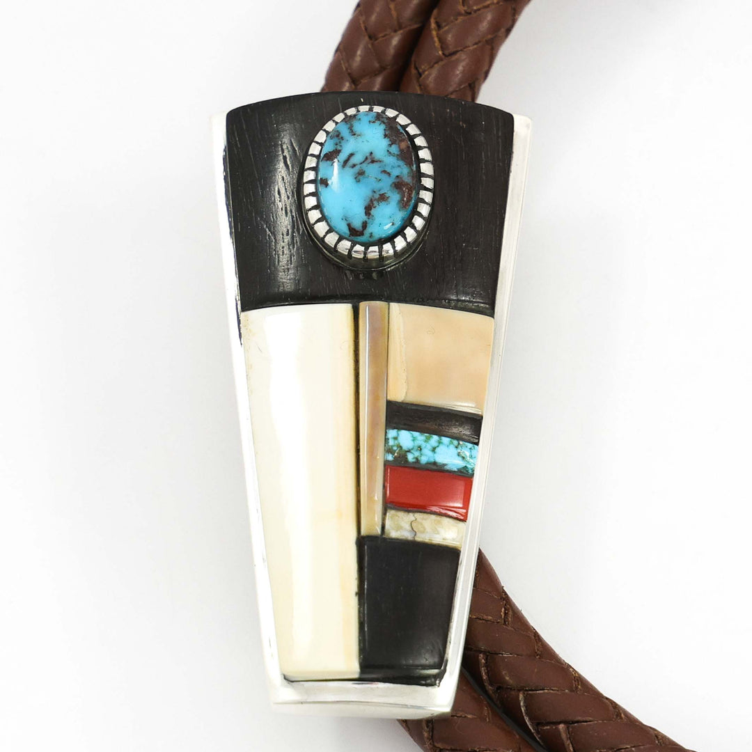 Multi-Stone Inlay Bola Tie