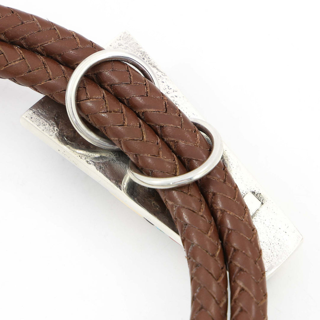 Multi-Stone Inlay Bola Tie