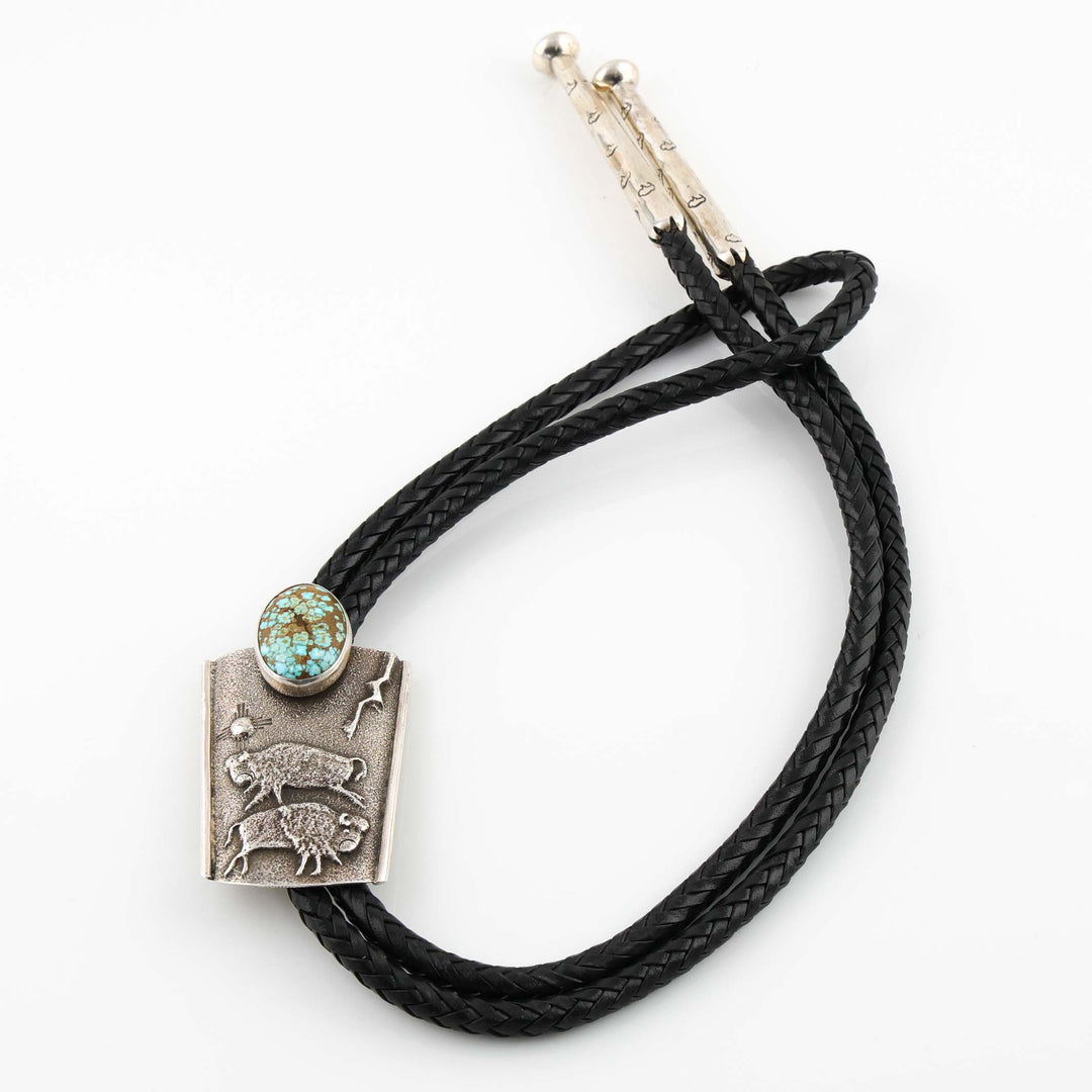 Number Eight Turquoise Bola Tie