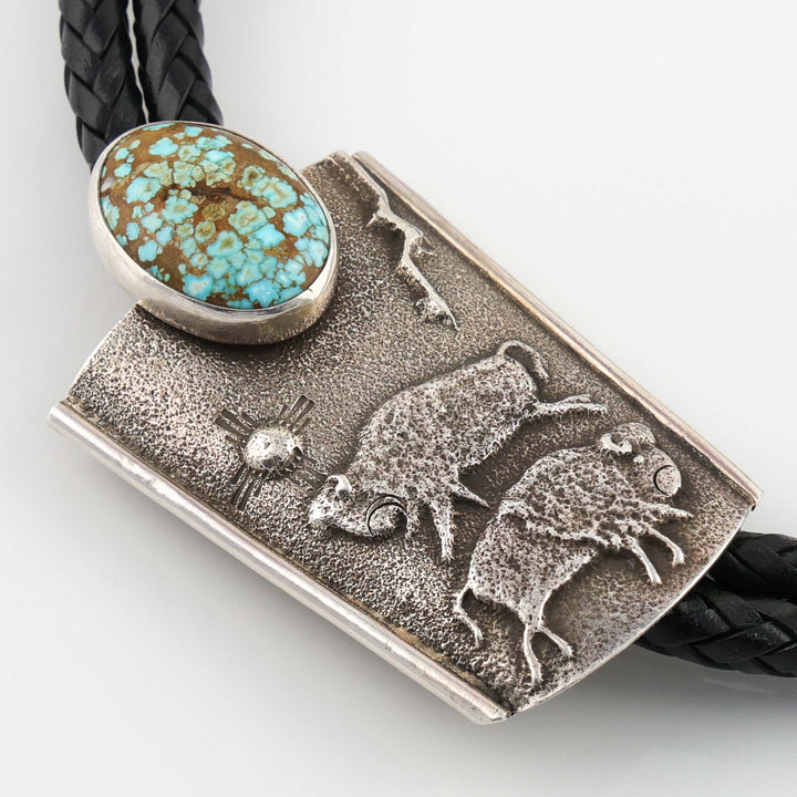 Number Eight Turquoise Bola Tie