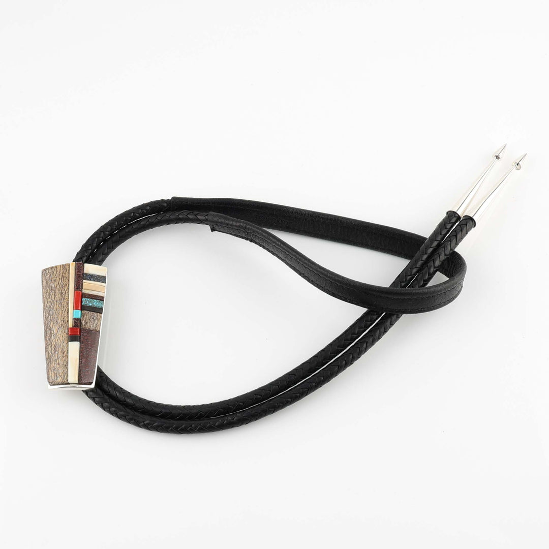 Multi-Stone Inlay Bola Tie