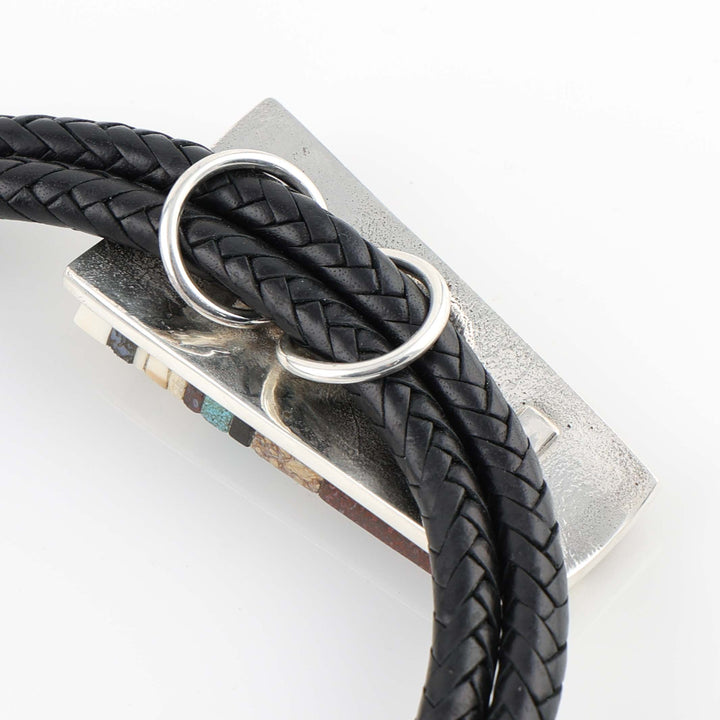 Multi-Stone Inlay Bola Tie