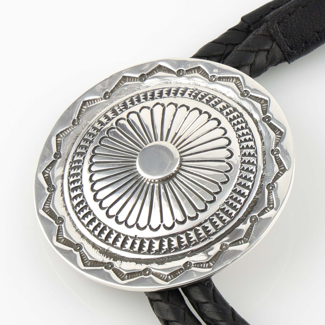Stamped Silver Bola Tie