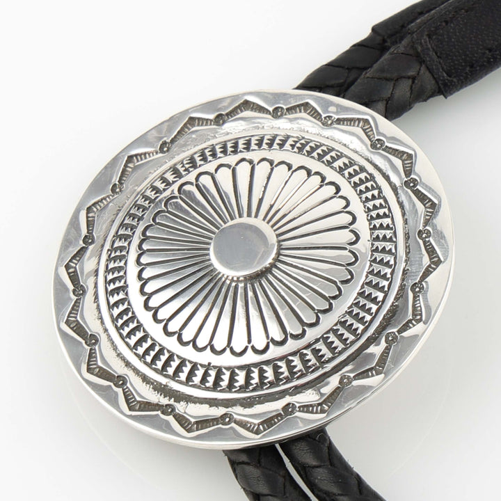Stamped Silver Bola Tie