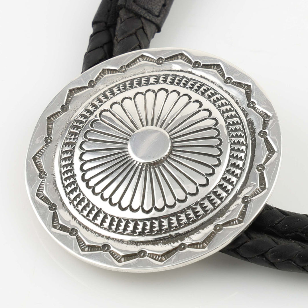 Stamped Silver Bola Tie